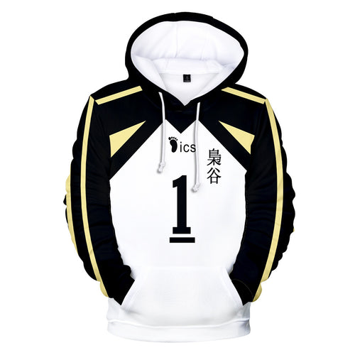 2020 Anime Volleyball Hoodie with 3D Digital Print