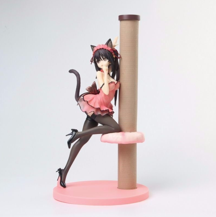 Anime Cat Girl Figurine with Cat Ears Decor