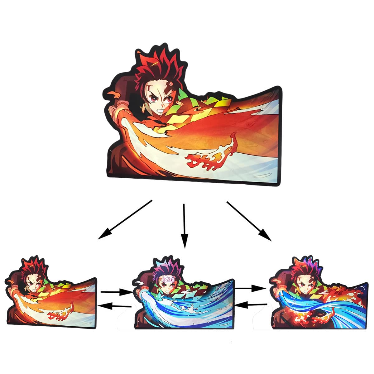 Anime Car Sticker 3D Anime Car Decal Bumper Stickers Waterproof Stickers for Car Computer Laptop Skateboard (WDS-28)