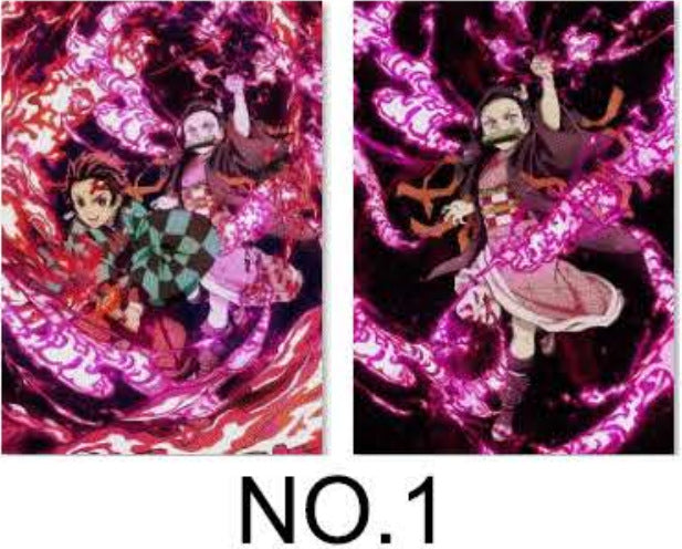 3D Anime Gradient Posters - PET Holographic Prints